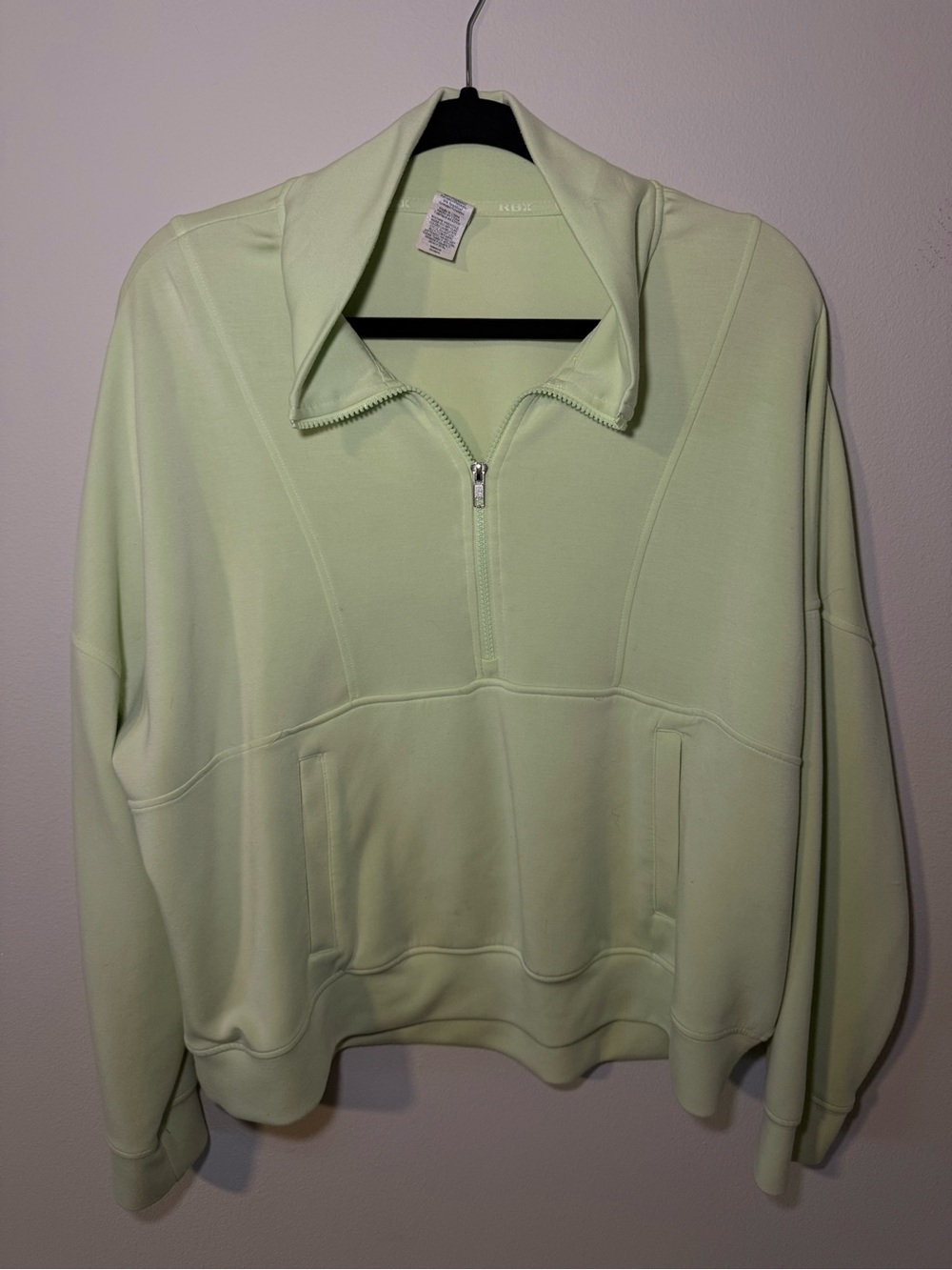 RBX Light Green Half-Zip Crewneck Sweater
